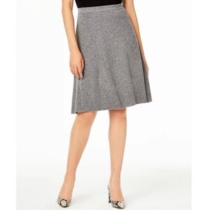 CHARTER CLUB Luxury 100% Cashmere A-Line Skirt - Grey Heather Size XS